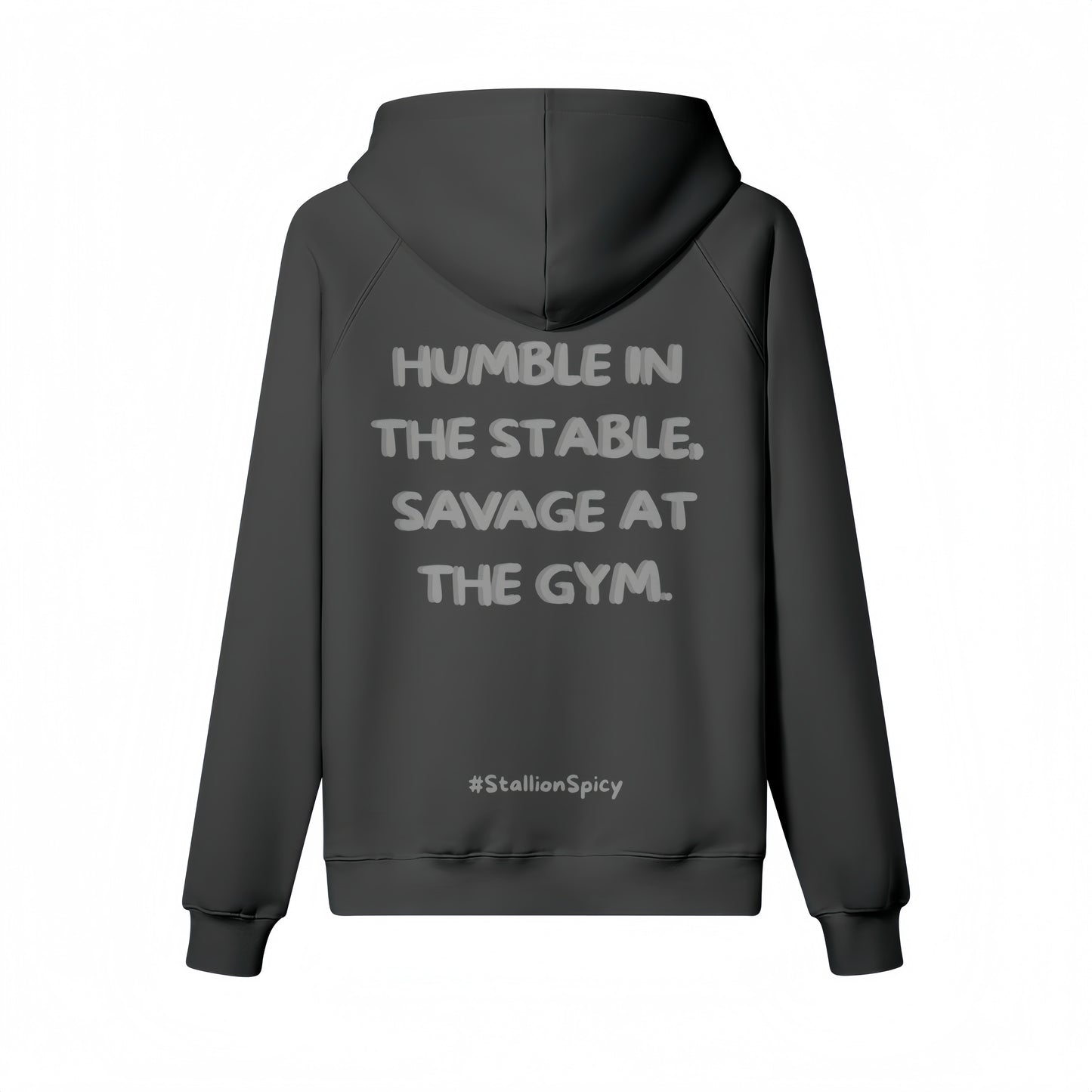 Train Hard, Laugh Harder S1 | Ash On Charcoal Oversized Hoodie