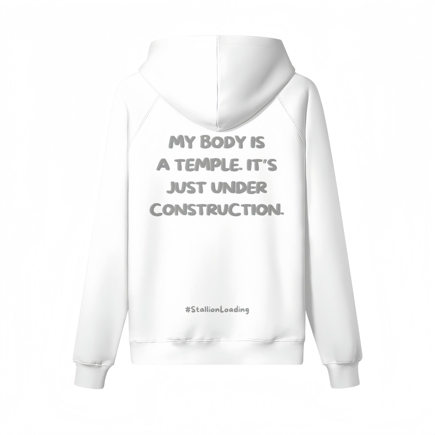 Train Hard, Laugh Harder S2 | Ash On Void White Oversized Hoodie