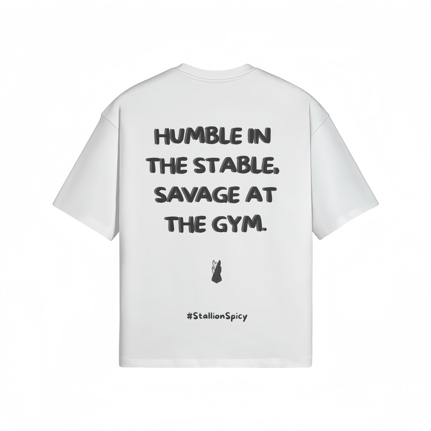 Train Hard, Laugh Harder S1 | Void White Oversized Tee
