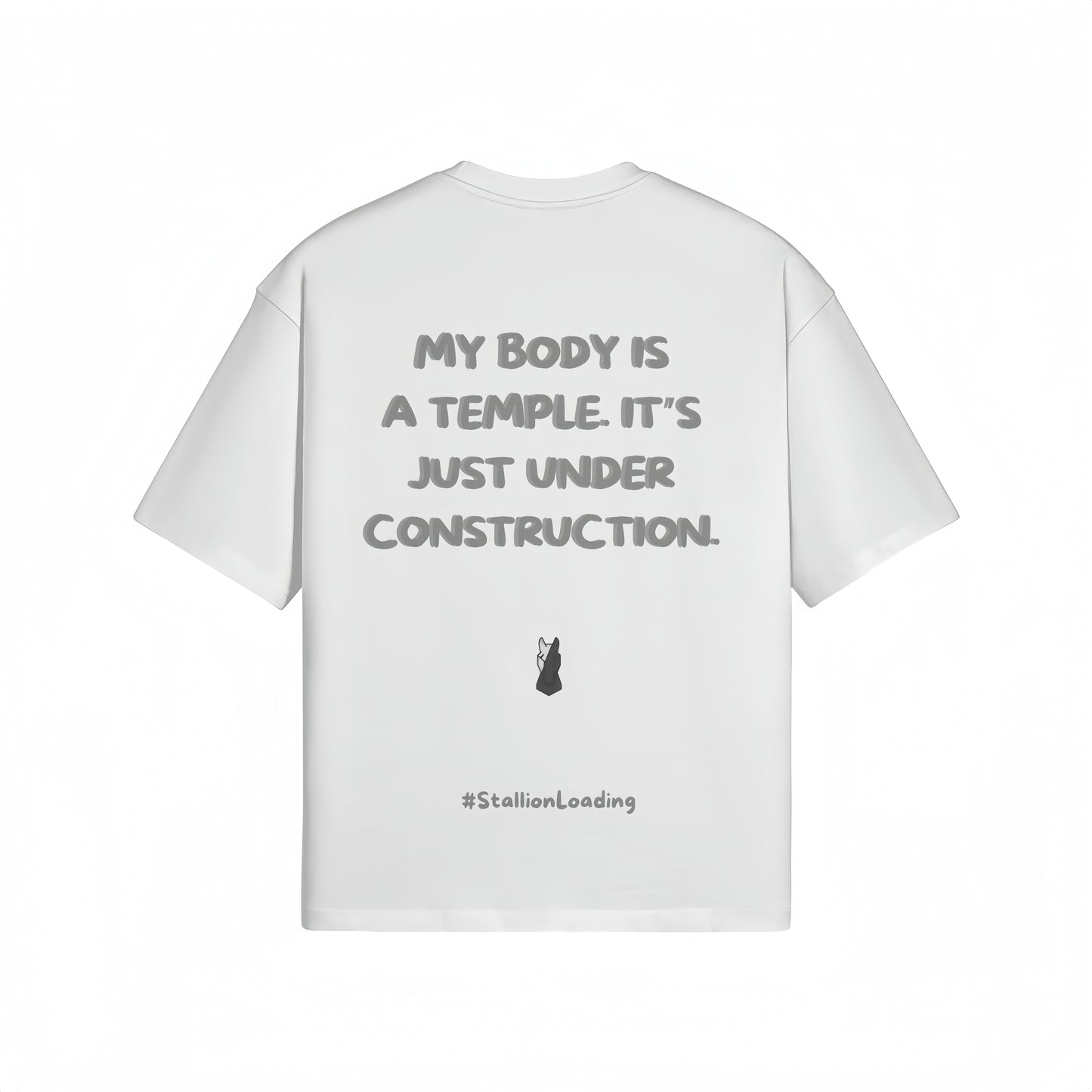 Train Hard, Laugh Harder S2 | Ash On Void White Oversized Tee