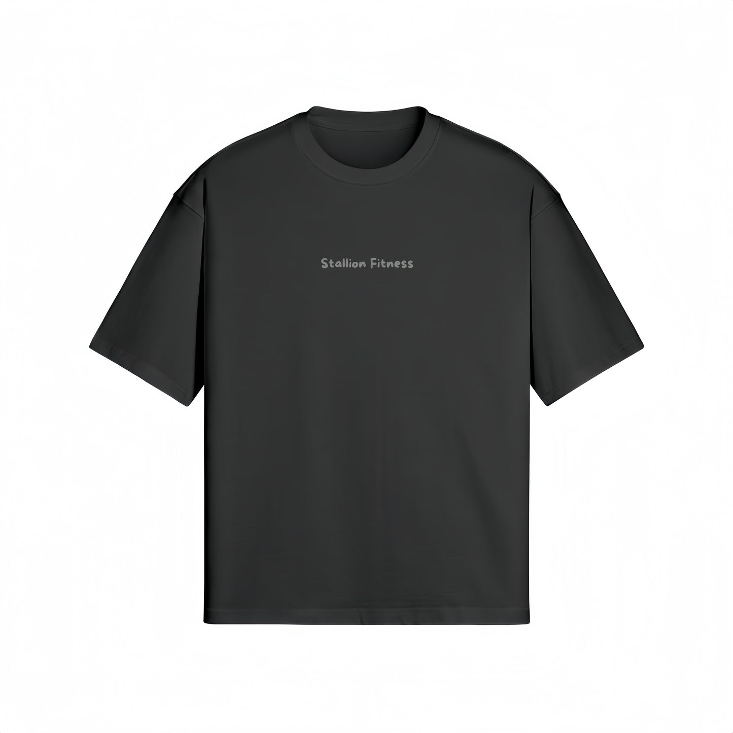 Train Hard, Laugh Harder S1 | Ash On Charcoal Oversized Tee