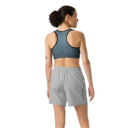 Stallion Unisex Gym Shorts | Ash On Grey Matter