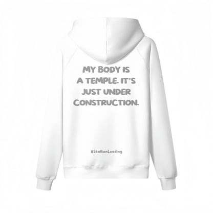 Train Hard, Laugh Harder S2 | Ash On Void White Oversized Hoodie