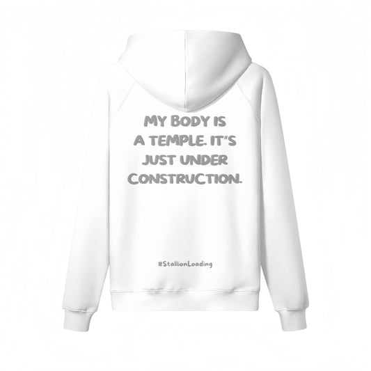 Train Hard, Laugh Harder S2 | Ash On Void White Oversized Hoodie