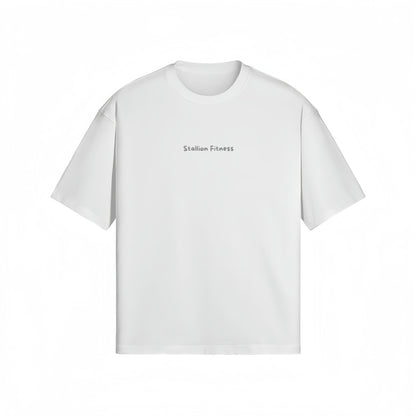 Train Hard, Laugh Harder S2 | Ash On Void White Oversized Tee