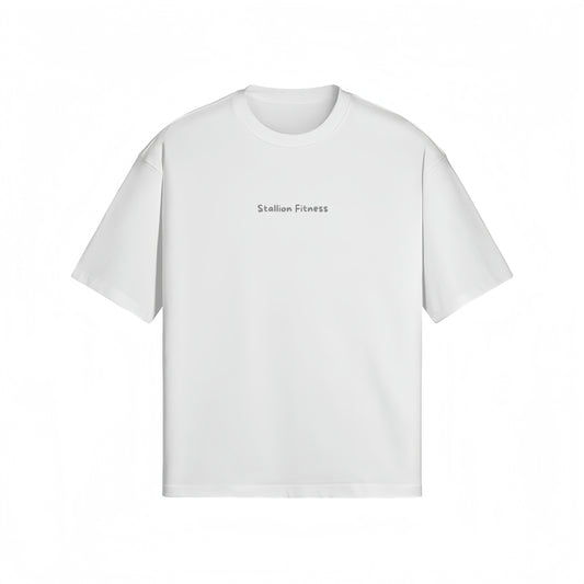 Train Hard, Laugh Harder S2 | Ash On Void White Oversized Tee