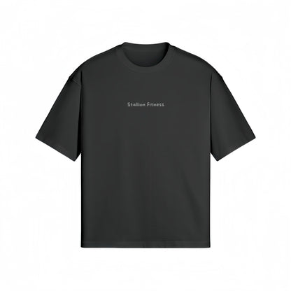 Train Hard, Laugh Harder S1 | Ash On Charcoal Oversized Tee